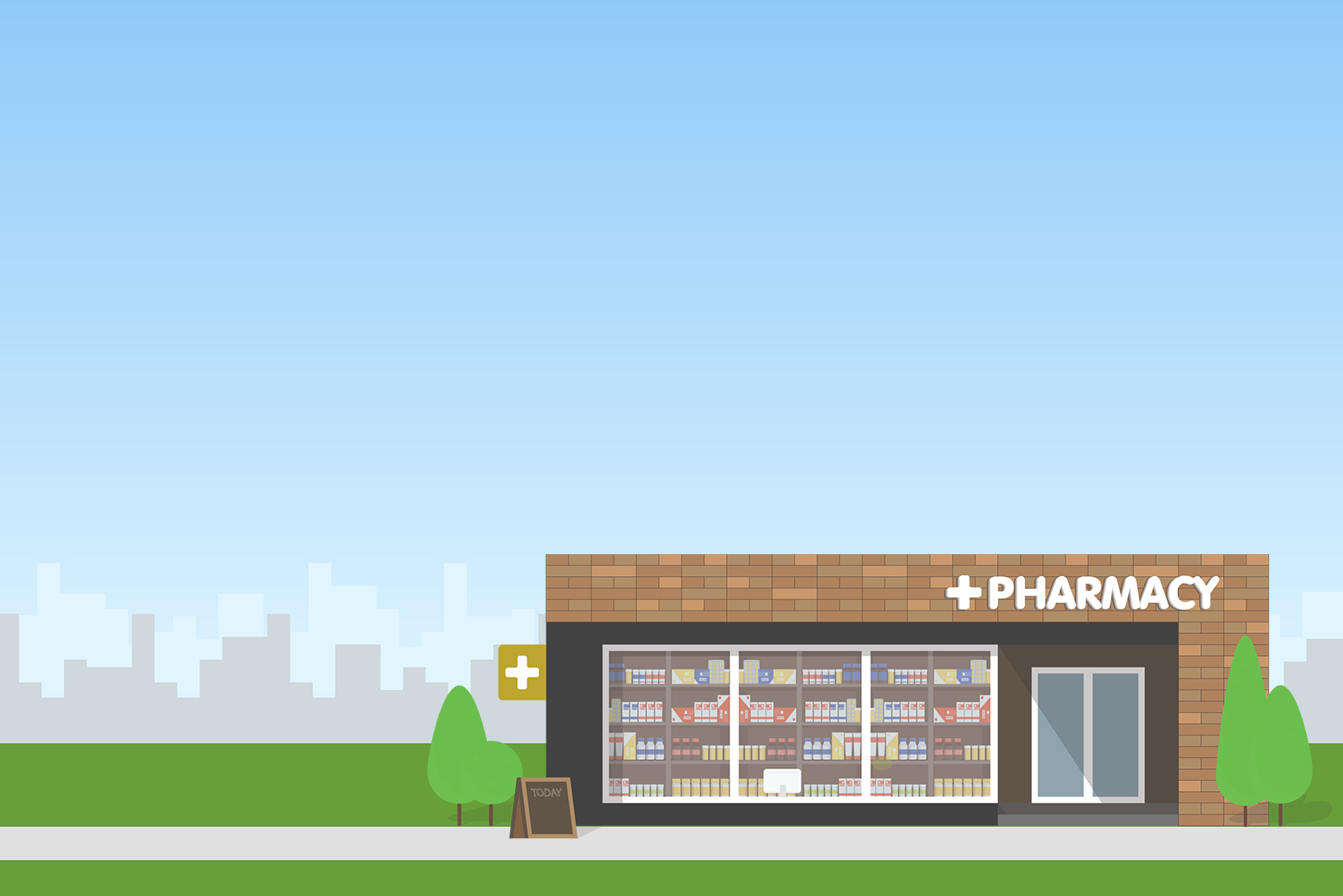 Illustration of a pharmacy
