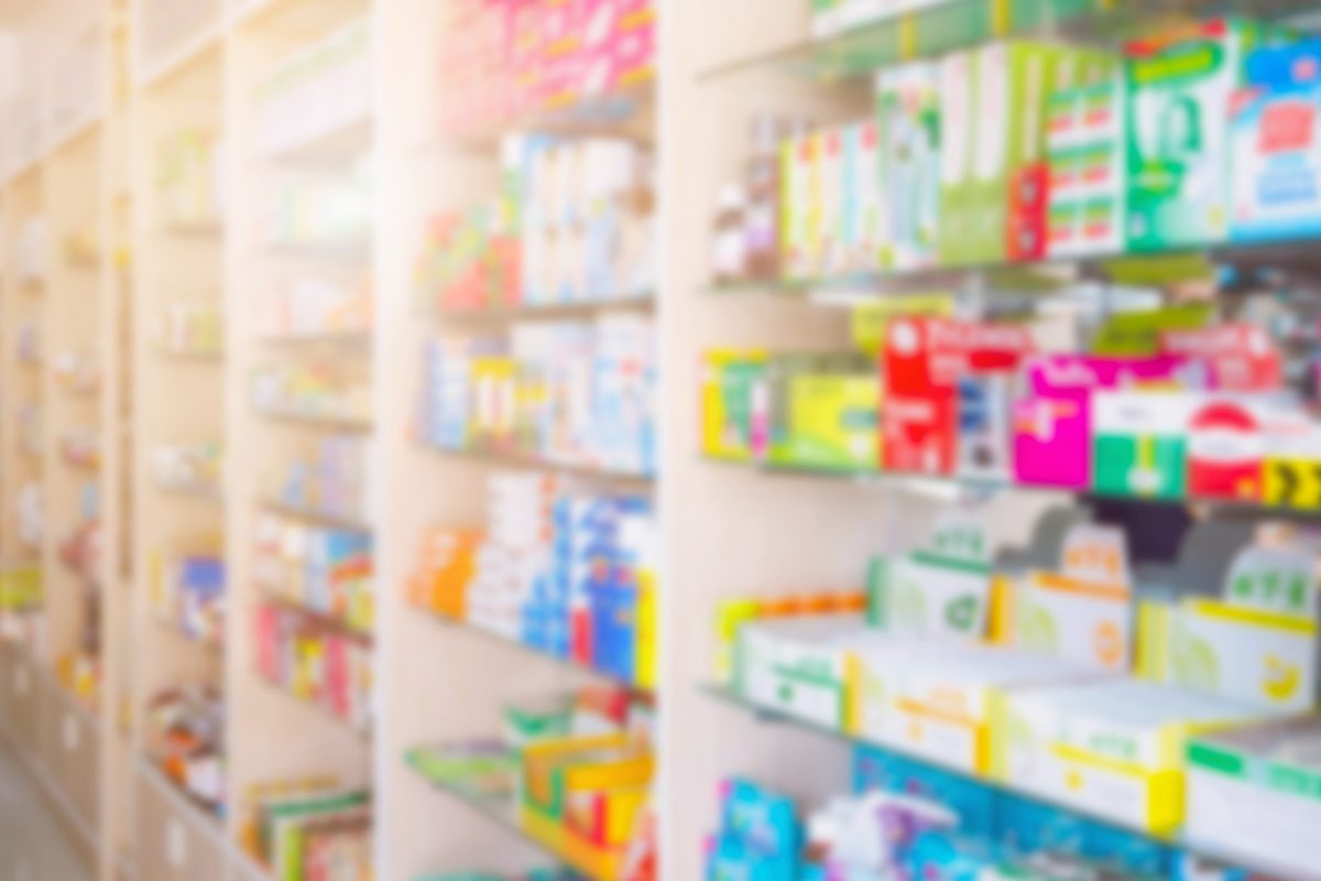 pharmacy shelves